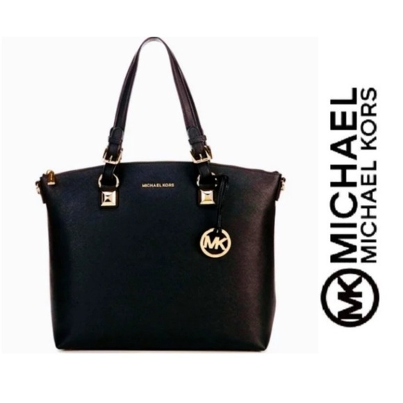 MICHAEL KORS KARLA MULTIFUNCTIONAL BLACK LARGE TOTE 5214 - Picture 1 of 15